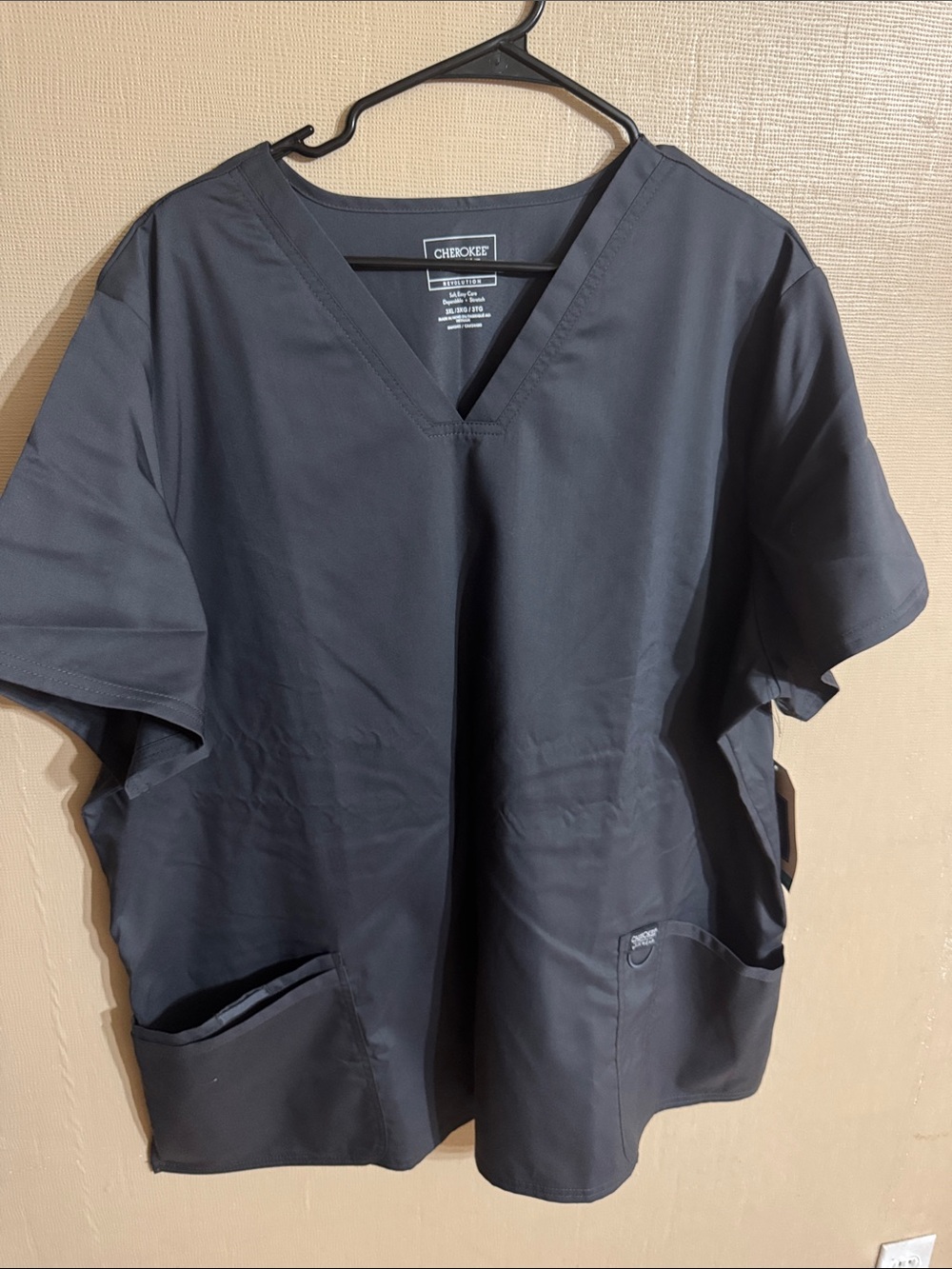Cherokee Pewter V-Neck Professional Scrub Top